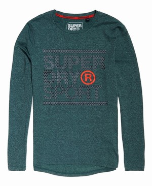 Superdry Core Hosszú Ujjú Graphic Férfi Pólók Piros | JYZAD4835